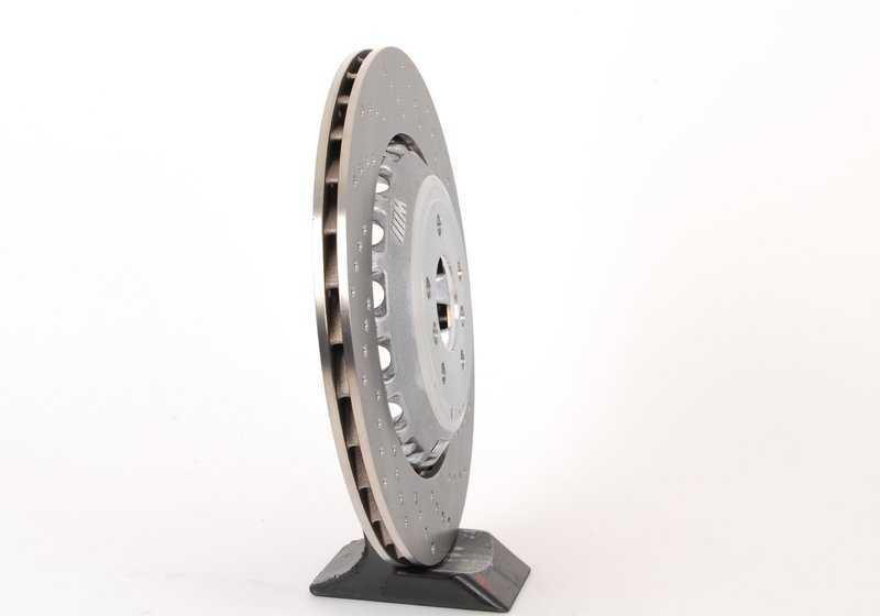 Disco de freno ventilado y perforado derecho OEM 34212284104 para BMW F10, F06, F12, F13. Original BMW.