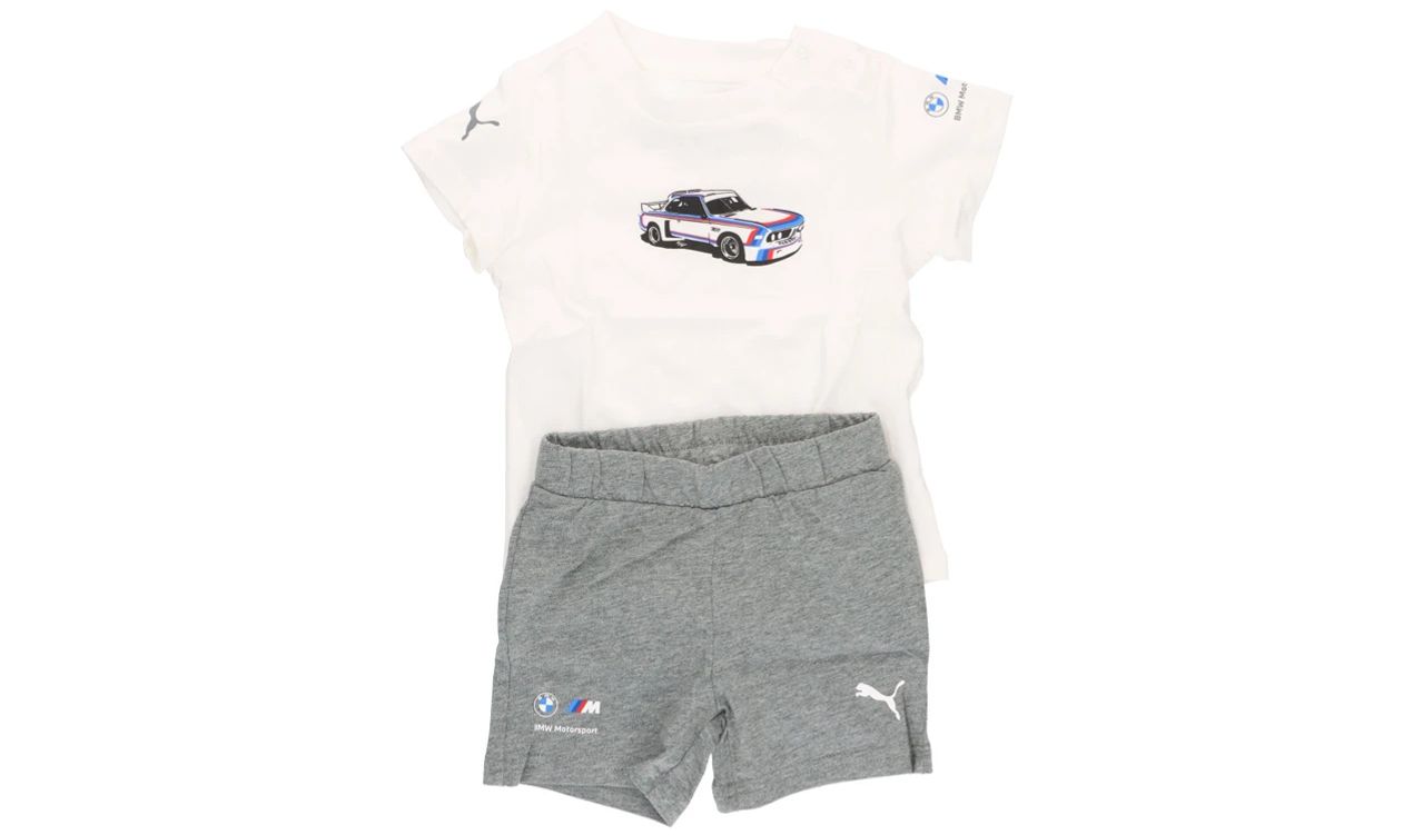 Juego de bebé M Motorsport talla 12-18 meses OEM 80142454724 válido para BMW. Original BMW.