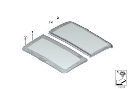 Frontglasabdeckung OEM 54107481653 für BMW 1' F40, F70. Original BMW.