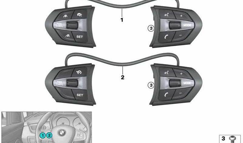 Multifunction button M-Sport OEM 61317856948 for BMW F48, F48N, F39. Original BMW.