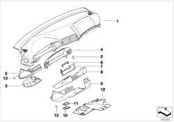 Caperuza color Marineblau OEM 51458209937 para BMW Serie 5 E39 (1995-2003). Original BMW.