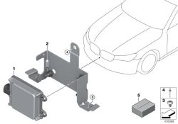 Soporte de sensor OEM 66316873016 para BMW Serie 7 G11, G12. Original BMW.