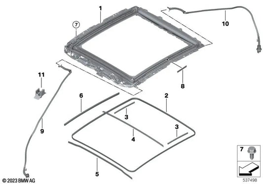 Panel trasero OEM 41007377908 para BMW Serie 3 E46, F30, G20... y más. Original BMW.