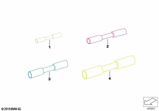Empalme con tubo flexible contraíble OEM 61138727251 para BMW Serie 1 F40, Serie 3 G20, Serie 5 G30, X5 G05, MINI F56... y más. Original BMW y MINI.
