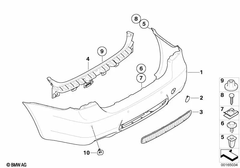 Coothooks palendini stampato per BMW E90, E90N (OEM 51127893579). BMW originale.