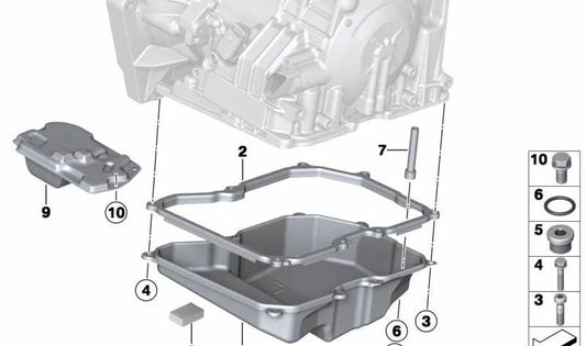 Tubo de rebose cárter OEM 24117551083 para MINI Cooper S R50, R52, R53. Original MINI.