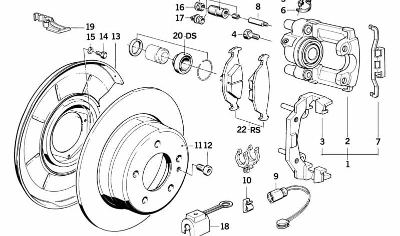 Disco de freno ventilado OEM 34216889209 para BMW E30. Original BMW.