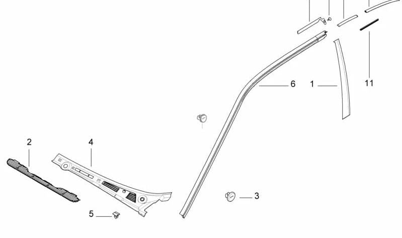 Rear left seal for BMW 3 Series E36 (OEM 51718202855). Original BMW