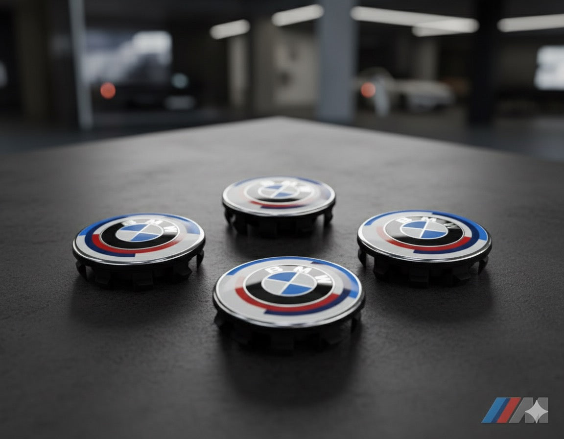 Tapabujes / Centro llantas logo BMW 60mm Edición 50 Aniversario