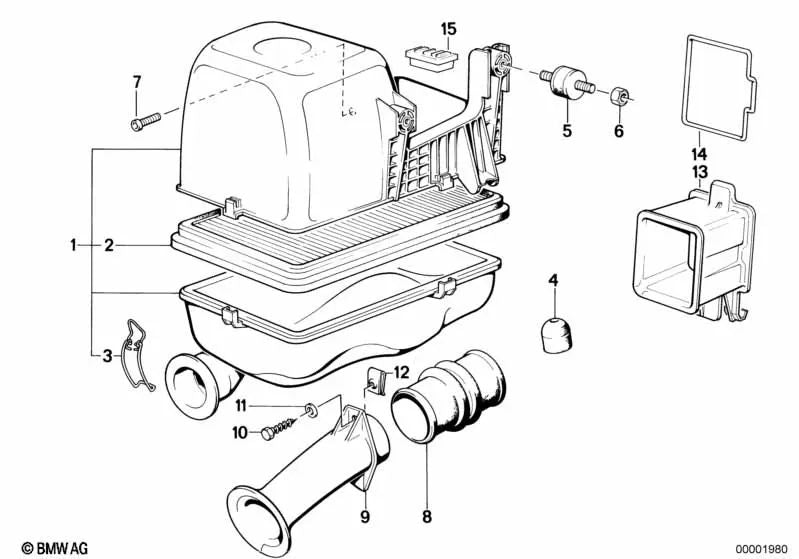 Fuelle OEM 13711259534 para BMW 1502-2002tii (07/1973-07/1975), 3' E30 (07/1985-06/1991). Original BMW.