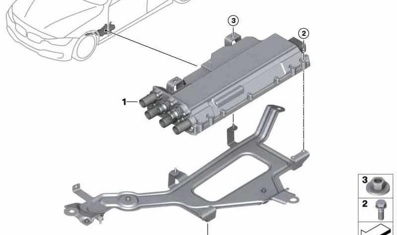 Unità di controllo del carico di comfort elettronico per BMW F30N (OEM 61445A5F4B3). BMW originale