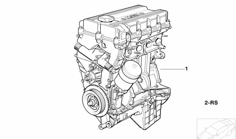 Juego de soportes y tornillería para motor OEM 11009070614 para BMW E36. Original BMW.