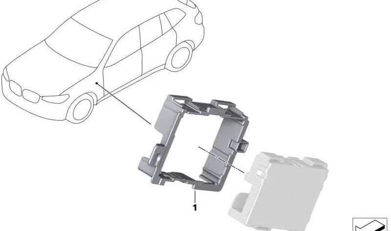 Soporte caja de conmutación Ethernet OEM 61139397078 para BMW F97, G01, G02, F98. Pieza original BMW.