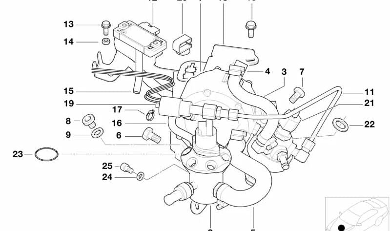 Junta tórica OEM 13821433341 para BMW E36 y E34. Original BMW. Ideal para mantenimiento del sistema CNG.