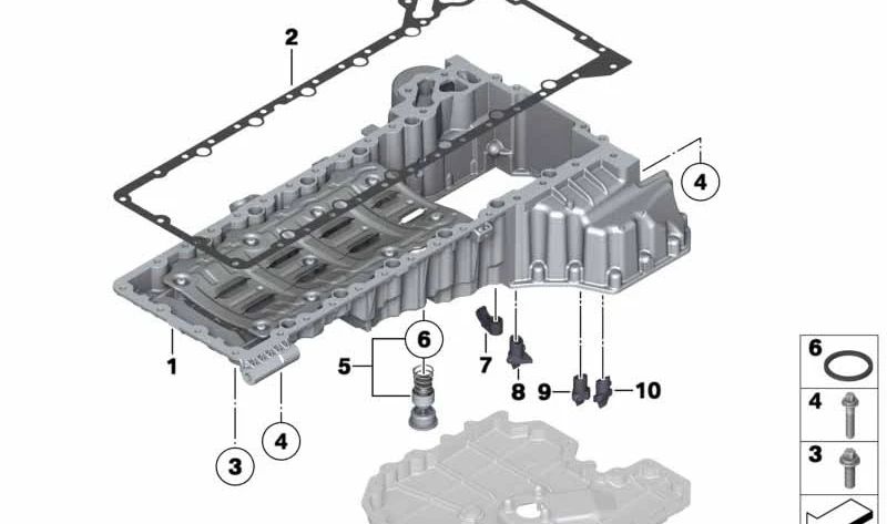 Junta metálica OEM 11137578305 para BMW F01, F02. Original BMW.