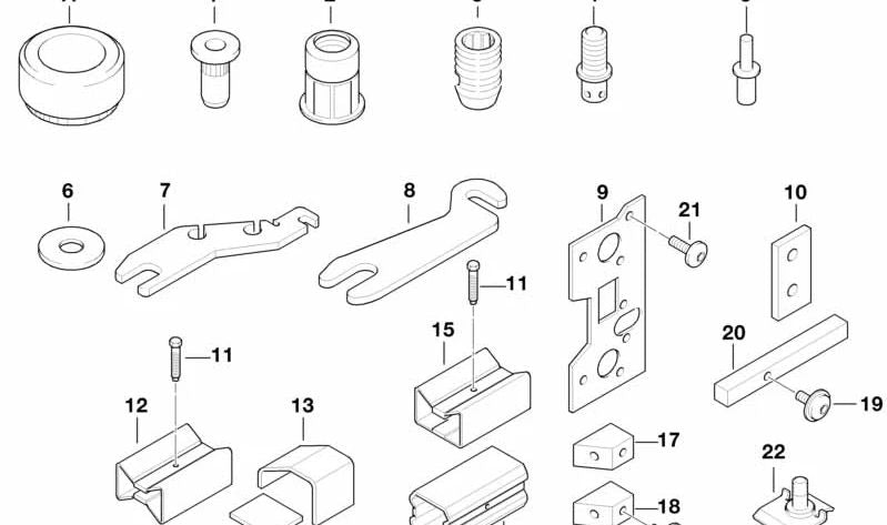 Rebite cego de cabeça chata para BMW Série 5 F07, F10, F11, F18, Série 7 F01, F02, F04, Z8 E52 (OEM 41007054384). BMW original