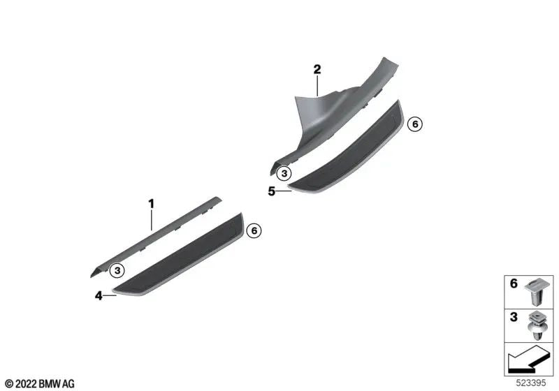 Vordere Inneneingangsform für BMW G30, G30N, G31, G31N, G38 (OEM 51477431233). Original BMW.