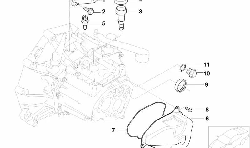 Retén del cigüeñal OEM 23117550058 para MINI R50, R52, R53, MINI One, Cooper, Cooper S (2000-2006). Original MINI.