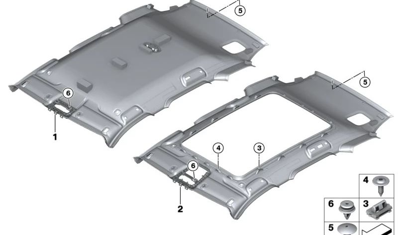 Clip de fijación OEM 51448036315 para BMW E81, E87, F20, F21, F40, F46. Original BMW.