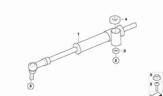 Cylindrical head screw M8X30 OEM 46717677464 for BMW Motorrad R1200S, HP2 Sport. Original BMW Motorrad.