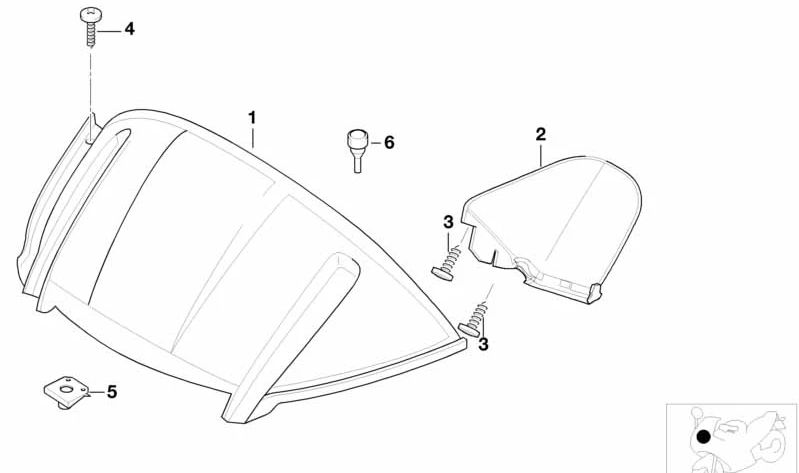 OEM Windshield 46632347545 for BMW K1200LT, K1200RS. Original BMW Motorrad.