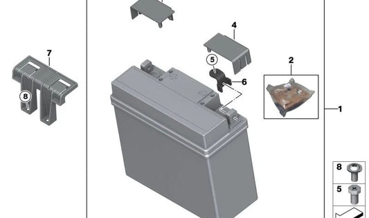 Tornillo hexagonal OEM 61217654271 para motos BMW F650 GS, G650 GS, K1600 GT... y más. Original BMW Motorrad.