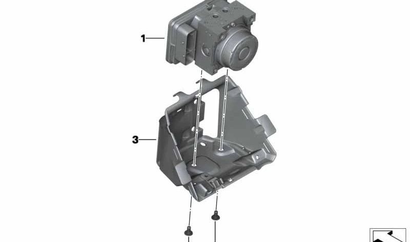 Soporte del modulador de presión ABS OEM 34519445267 para motos BMW R 1250 GS, R 1250 GS Adventure, R 1250 RT… y más. Original BMW Motorrad.