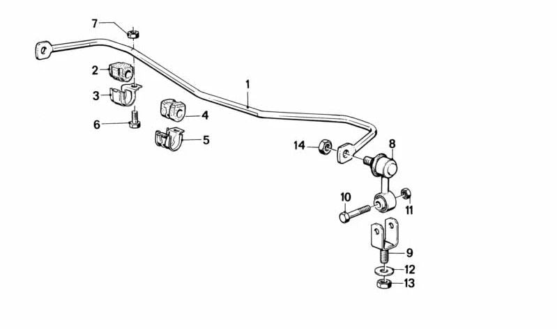 Haltelasche for BMW Series 3 E30 (OEM 31351127202). Genuine BMW