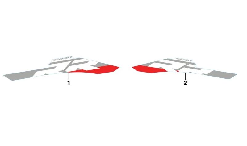 Decoración revestimiento lateral derecho OEM 51147108846 para moto BMW S 1000 RR (K67) 2021-2024. Original BMW Motorrad.