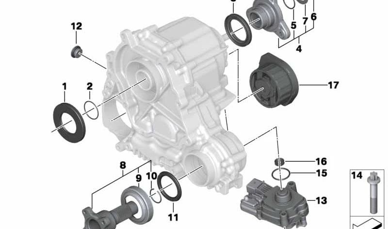 Brida de salida delantera OEM 27107625116 para BMW F20, F21, F22, F23, F30, F31, F34, F32, F33, F36, F07, F10, F11, F06, F12, F13, F01, F02, E84. Original BMW