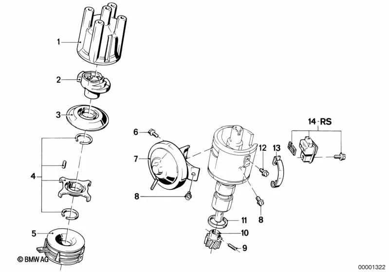 Cámara de depresión OEM 12111715153 para BMW Serie 3 E30 (316i, 318i) y más. Original BMW.