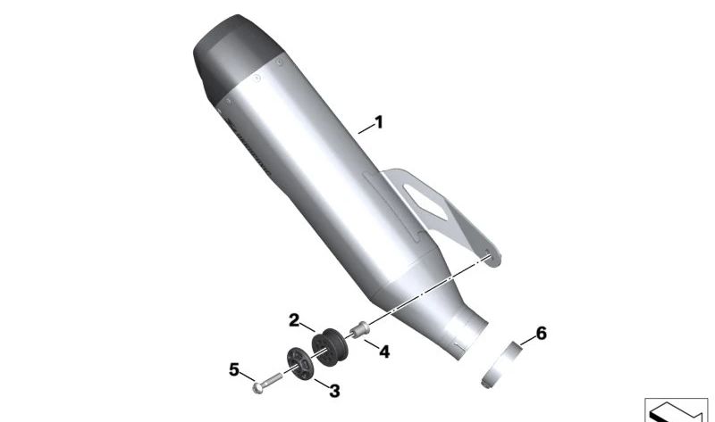 Silenciador deportivo OEM 18519830141 para motos BMW S 1000 R, S 1000 RR, M 1000 RR, M 1000 R. Original BMW Motorrad.