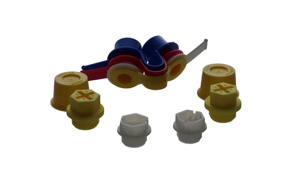 Juego de tapones cierre OEM 24107604970 para BMW E81, E82, E87, E88, F20, F21, F22, F23, G42, G87, E36, E46, E90, F30, G20, F32, G22, E34 hasta G83, X1-X7, Z3-Z8. También MINI R50, R52. Original BMW y MINI.