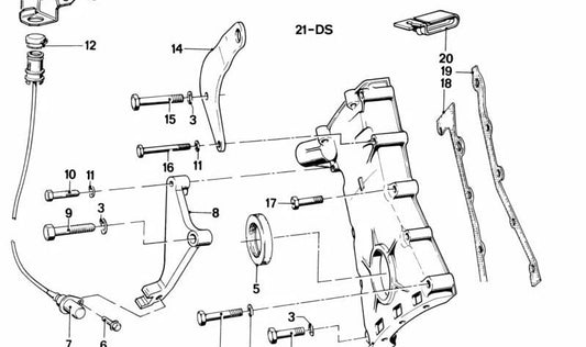 OEM cable support 61131269349 for BMW E21, E30, E12, E28, E34, E24, E23. Original BMW.