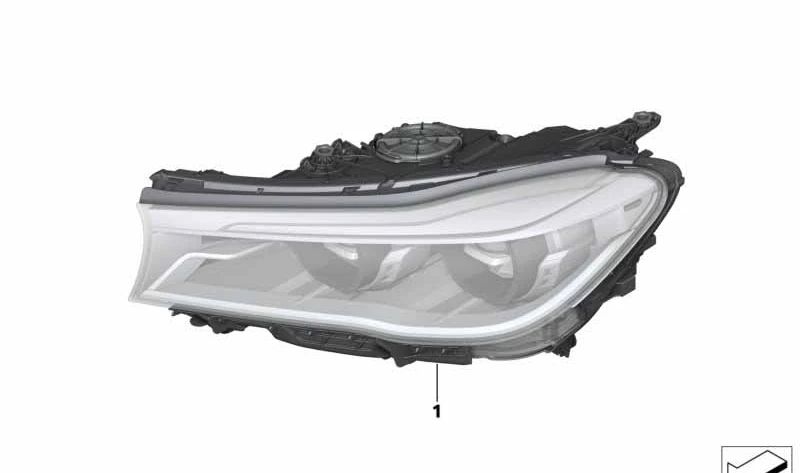 Faro delantero derecho con luz láser OEM 63117408702 para BMW G11, G12. Repuesto original BMW.