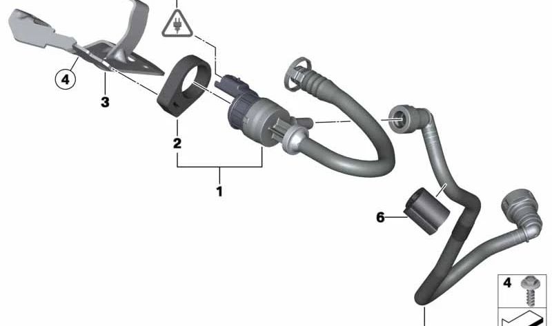 Tubería de ventilación OEM 16122753136 para MINI R55, R56, R57, R58, R59 con motor N14/N18. Original MINI.