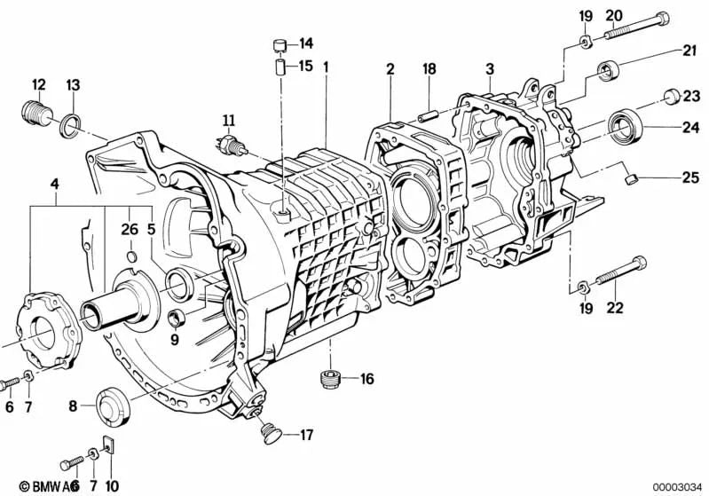 Retén para eje OEM 23121205342 para BMW 1502-2002tii, 3' E21, 3' E30, 5' E12, 5' E28, 5' E34, 6' E24, 7' E23, 7' E32, Z1 E30... y más. Original BMW.