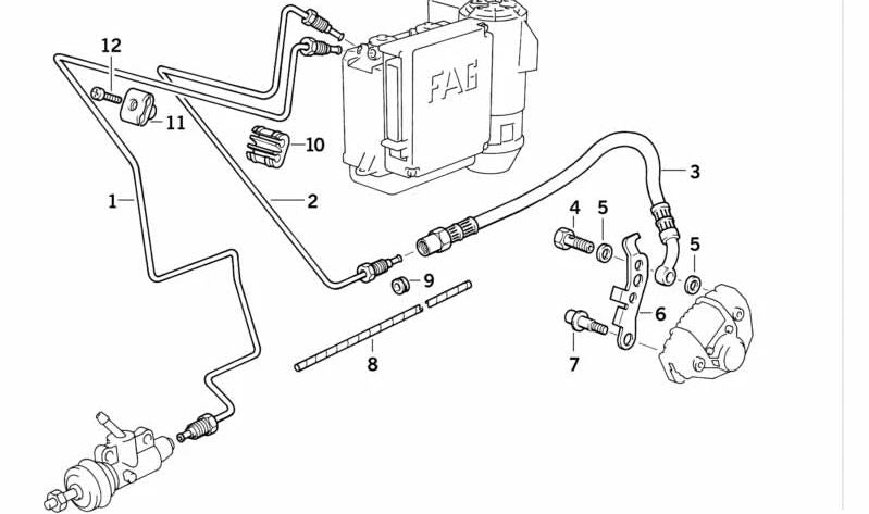 Boquilla de freno delantera OEM 34321236462 para motos BMW R850GS, R1100GS, K75, K100... y más. Original BMW Motorrad.
