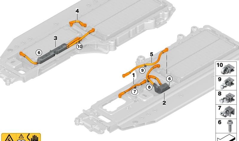 Supporto flangia o cavo OEM 61137811031 per BMW G60, G61, G90, G70 e BMW Motorrad CK07. BMW originale.