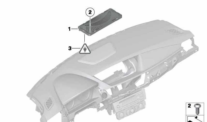 Altavoz de agudos/medios OEM 65139143154 para BMW E91, E90, E84. Original BMW.