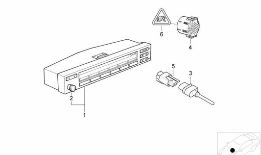 Tela multifuncional OEM 65826914939 para BMW E38. BMW original.