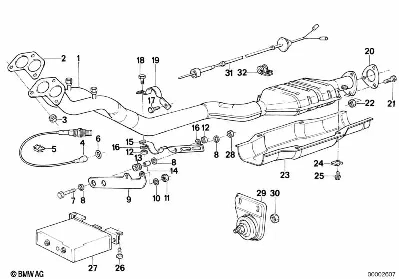 Bügel for BMW Series 3 E30, Series 5 E28 (OEM 11761277911). Genuine BMW.