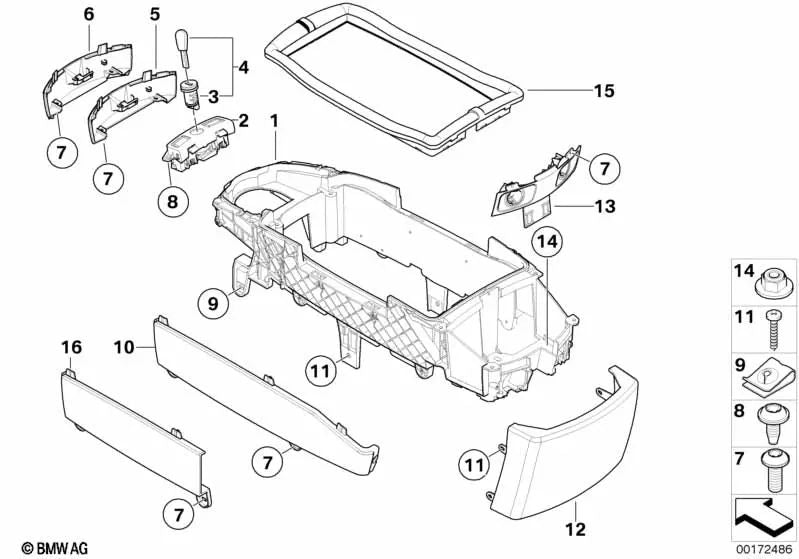 Central Closeure Center Central für BMW 7 E65 -Serie, E66, E67 (OEM 51167146658). Original BMW.