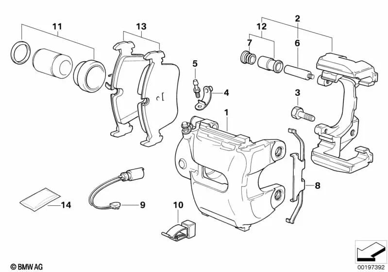 Disco de freno delantero derecho OEM 34111165560 para BMW E36, Z3... y más. Original BMW.