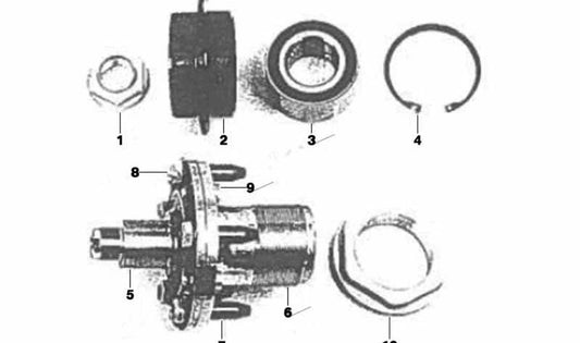 Eje delantero OEM 31212223686 para BMW E30 (ABS 1991). Original BMW.