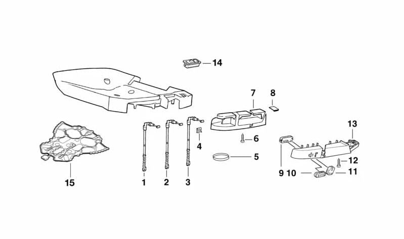 Clip de sujeción OEM 52108132161 para BMW E36, E39. Original BMW.