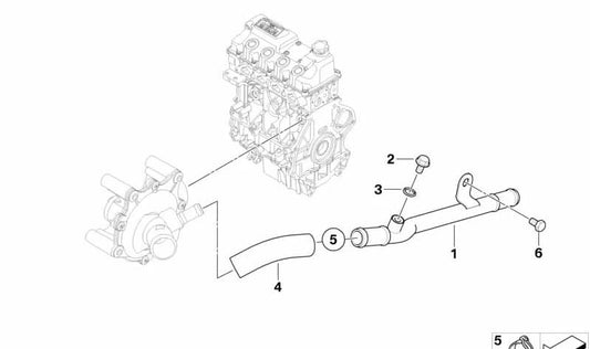 Racor para mangas OEM 11537509199 para MINI R52, R53. Original MINI.