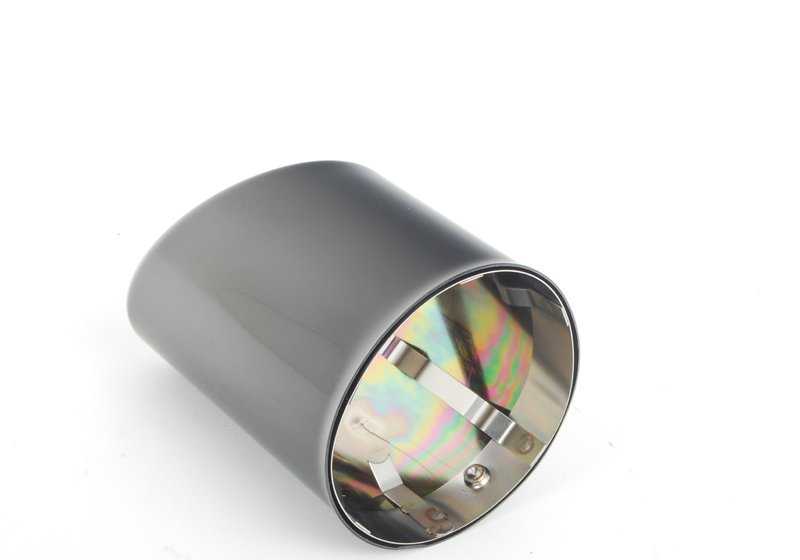 Embellecedor de escape negro cromado OEM 18107500498 para BMW X5 E53. Original BMW.