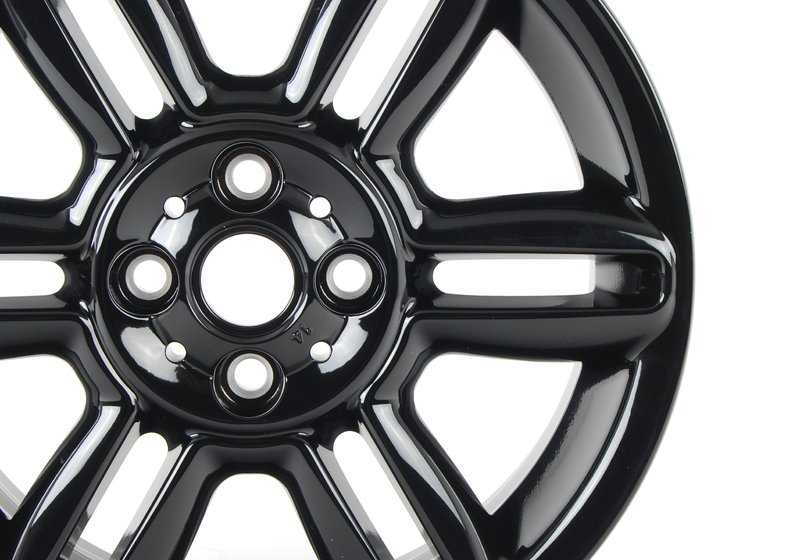 Llanta de aluminio 6 Star Twin Spoke R119 negra OEM 36116856969 para MINI R56, R56 LCI, Clubman R55, Cabrio R57, Coupé R58, Roadster R59... y más. Original MINI.