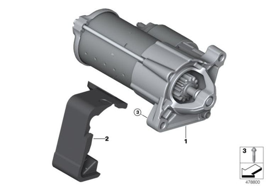 Arrancador OEM 12417649090 para BMW 2' F45, 2' F46, X1 F48 y MINI F56, F55, Clubman F54, Cabrio F57, Countryman F60. Original BMW y MINI.